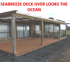 Seabreeze cabin deck over looks the Ocean